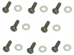 SCREW AND NYLON WASHERS - TAIL LIGHT LENS OUTER - 16 PIECES - 58 - 60