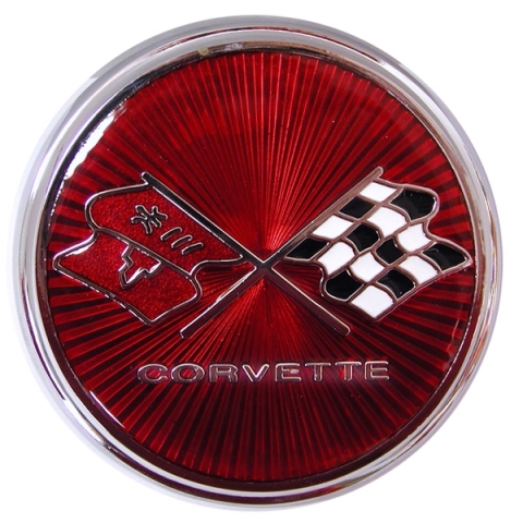 Corvette Emblem Front With Fasteners 75 76 ( #E2939 ) | EC Products