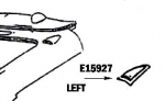 E15927 SCOOP-LEFT HAND FENDER-HANDLAID-56-57