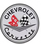 E25113 CHEVROLET CORVETTE ROUND METAL SIGN 12