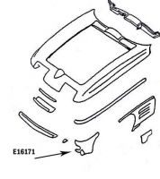 E16171 PANEL-PARK LAMP-PRESS MOLDED-WHITE-LEFT HAND-63-64